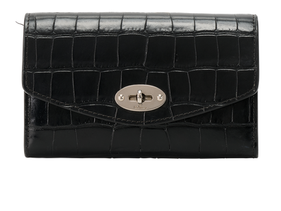 Mulberry Medim Darley Wallet, &pound;220, Accessories, Black, Leather, Front view